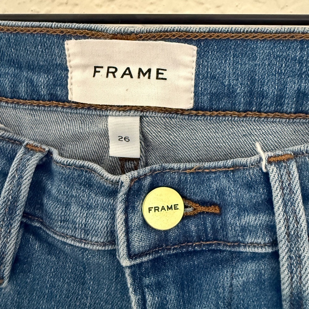 FRAME Jeans Le High Ripped Straight NWOT - Picture 3 of 5